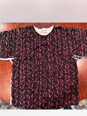 Balenciaga Tee with Pink Accent Print